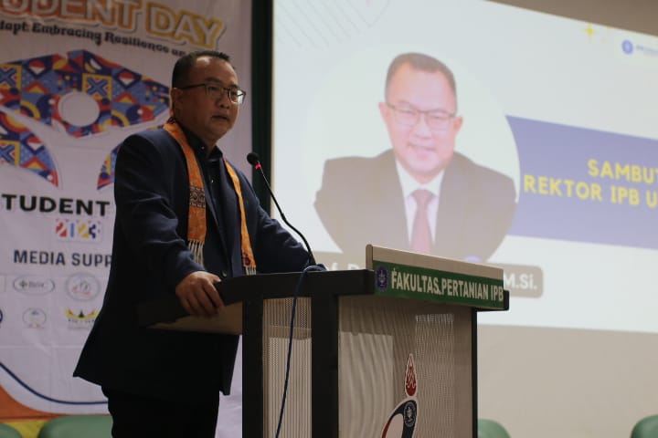 Sambutan Rektor IPB Prof. Arif Satria dalam acara Student Day 2023